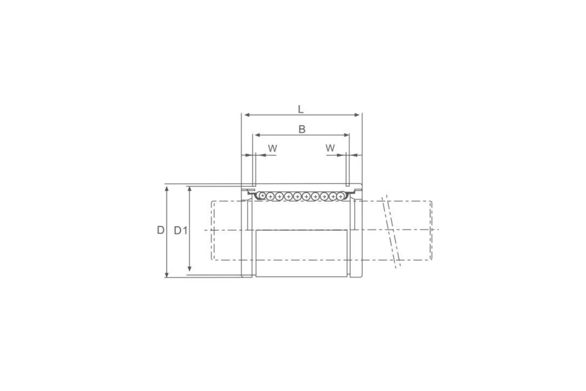 Long Type Linear Bearings dimensional reference